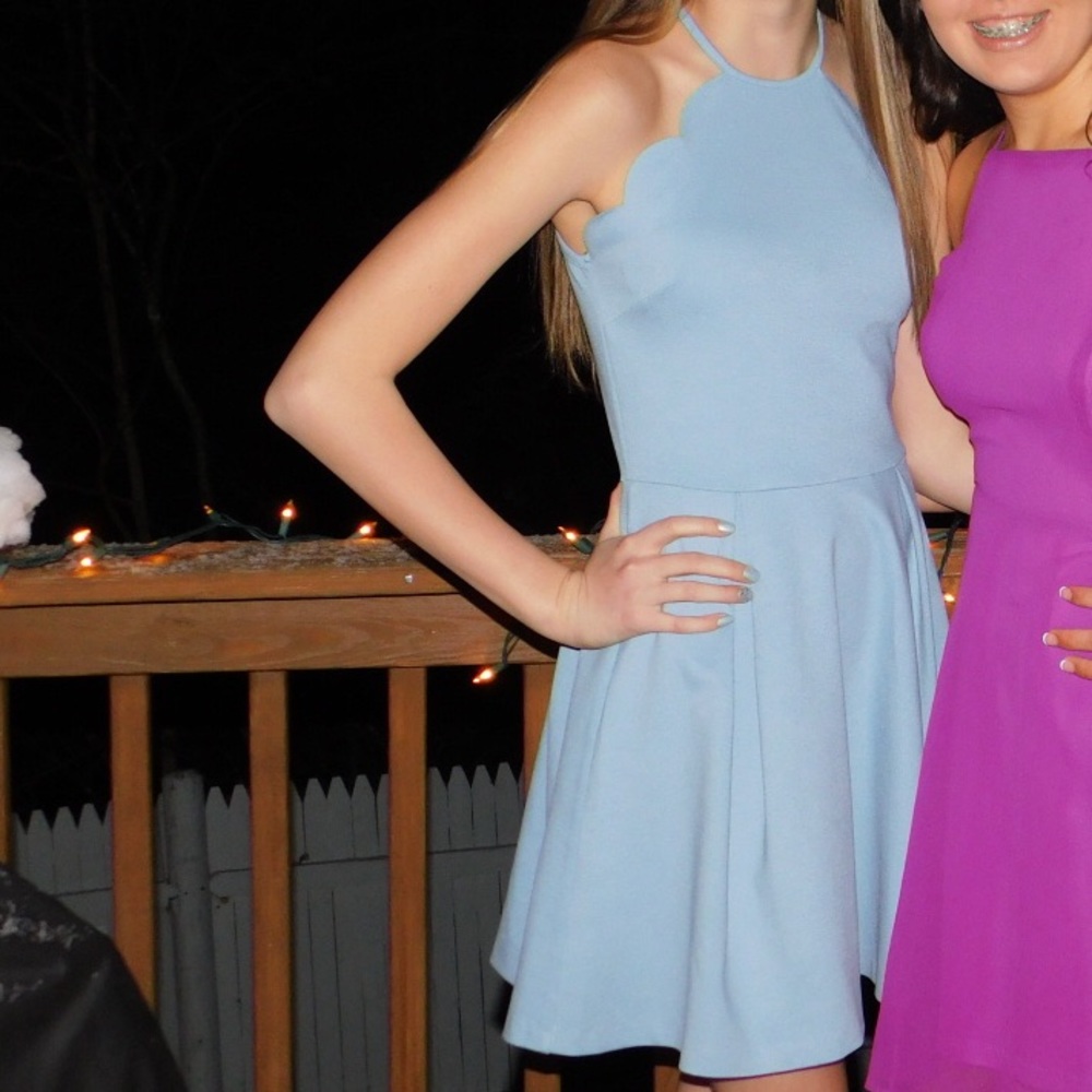 blue mini dress